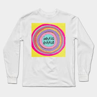 Neon Inhale Exhale Mandala Long Sleeve T-Shirt